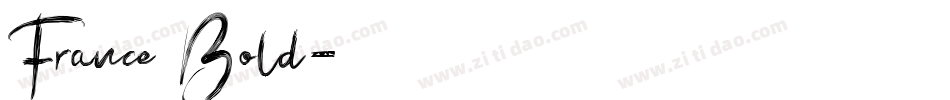 France Bold字体转换
